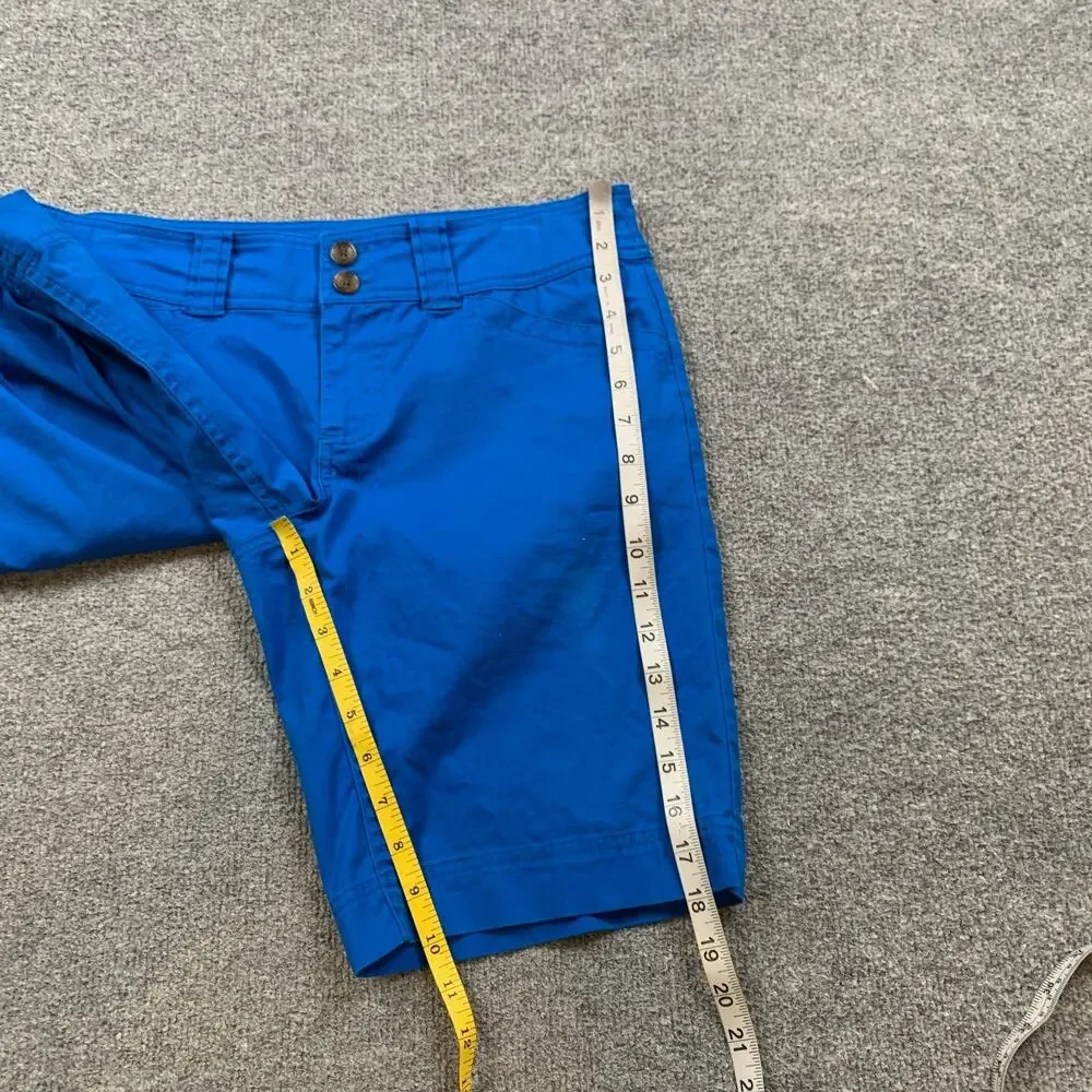 Crazy Shirts Shorts Women 4 Mid Rise Bermuda Stretch Cotton Pocket Zip Fly Chino